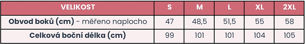 Softshellové kalhoty tabulka velikostí